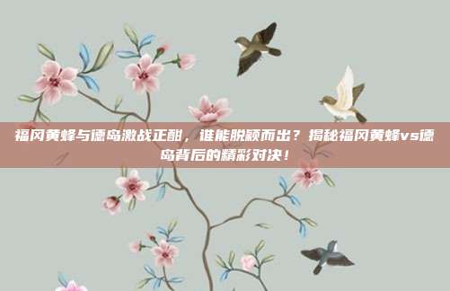 福冈黄蜂与德岛激战正酣,谁能脱颖而出?揭秘福冈黄蜂vs德岛背后的精彩对决!