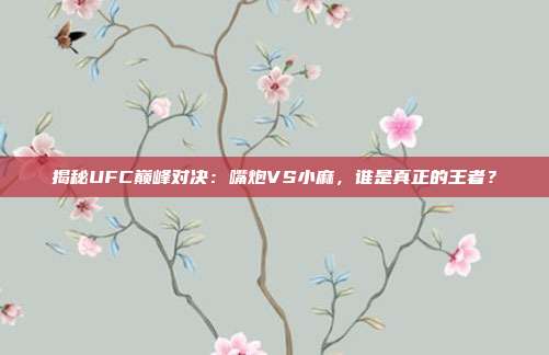 揭秘UFC巅峰对决:嘴炮VS小麻,谁是真正的王者?