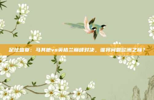 足球盛宴：马其他vs英格兰巅峰对决，谁将问鼎欧洲之巅？