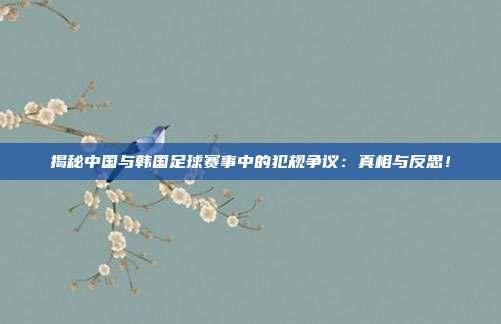 揭秘中国与韩国足球赛事中的犯规争议:真相与反思!