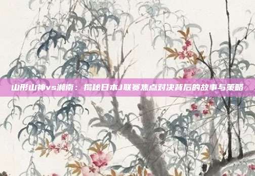 山形山神vs湘南:揭秘日本J联赛焦点对决背后的故事与策略