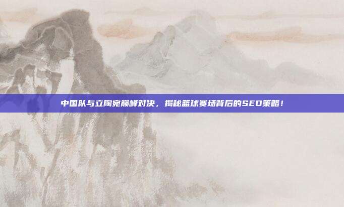 中国队与立陶宛巅峰对决,揭秘篮球赛场背后的SEO策略!