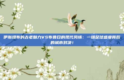 伊斯坦布的古老魅力VS布鲁日的现代风情：一场足球盛宴背后的城市对决！