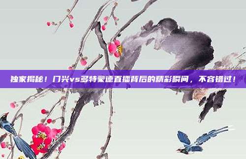 独家揭秘!门兴vs多特蒙德直播背后的精彩瞬间,不容错过!