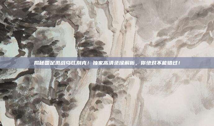 揭秘国足激战乌兹别克！独家高清录像解析，你绝对不能错过！