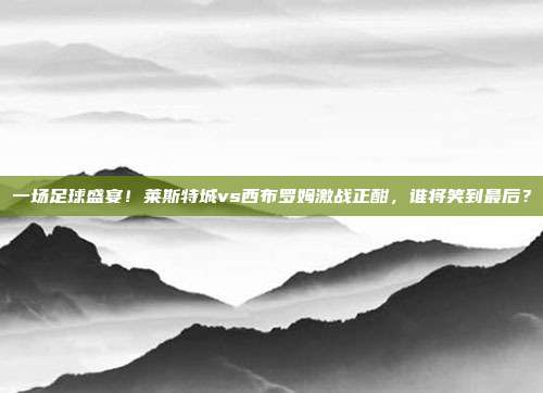 一场足球盛宴！莱斯特城vs西布罗姆激战正酣，谁将笑到最后？