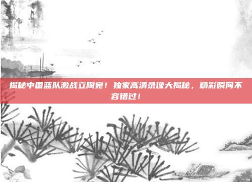 揭秘中国蓝队激战立陶宛！独家高清录像大揭秘，精彩瞬间不容错过！