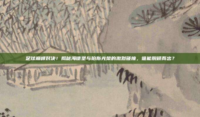 足球巅峰对决!揭秘海德堡与珀斯光荣的激烈碰撞,谁能脱颖而出?