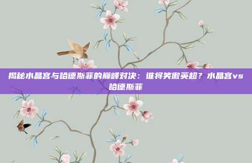 揭秘水晶宫与哈德斯菲的巅峰对决：谁将笑傲英超？水晶宫vs哈德斯菲