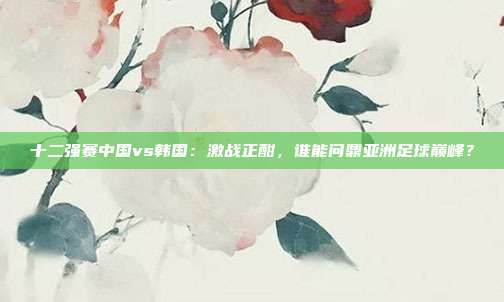 十二强赛中国vs韩国：激战正酣，谁能问鼎亚洲足球巅峰？