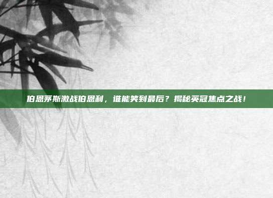 伯恩茅斯激战伯恩利,谁能笑到最后?揭秘英冠焦点之战!