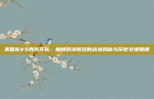 美国队VS西班牙队：巅峰对决背后的战术揭秘与历史交锋回顾
