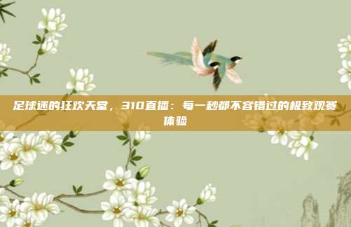 足球迷的狂欢天堂，310直播：每一秒都不容错过的极致观赛体验