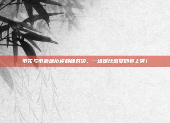 申花与申鑫足协杯巅峰对决，一场足球盛宴即将上演！