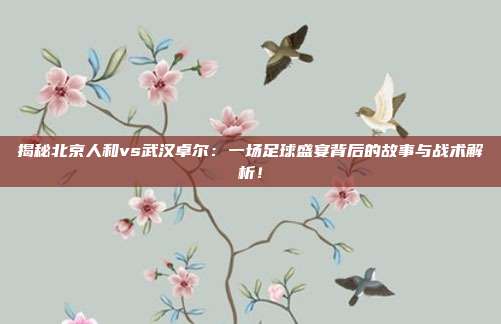 揭秘北京人和vs武汉卓尔：一场足球盛宴背后的故事与战术解析！