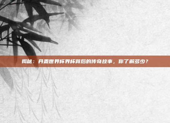 揭秘:丹麦世界杯界杯背后的传奇故事,你了解多少?