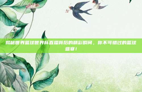 揭秘世界篮球世界杯直播背后的精彩瞬间，你不可错过的篮球盛宴！