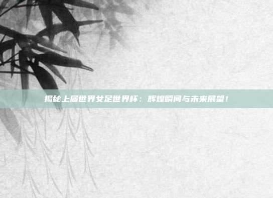 揭秘上届世界女足世界杯：辉煌瞬间与未来展望！