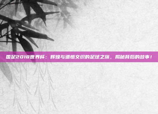 国足2018世界杯:辉煌与遗憾交织的足球之旅,揭秘背后的故事!