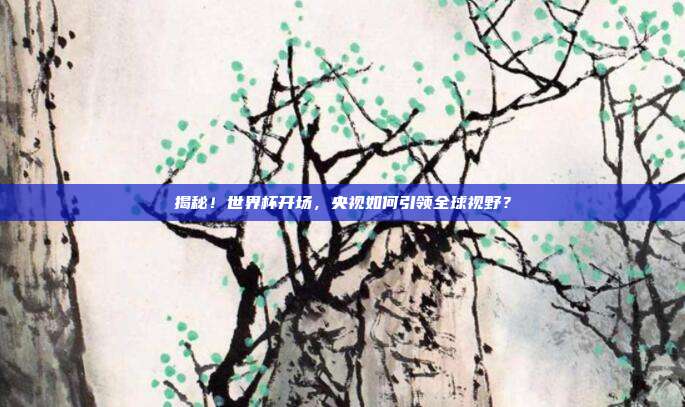 揭秘!世界杯开场,央视如何引领全球视野?