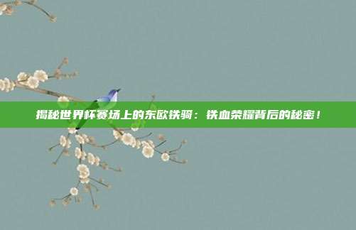 揭秘世界杯赛场上的东欧铁骑:铁血荣耀背后的秘密!