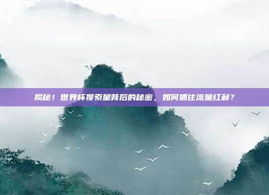 揭秘！世界杯搜索量背后的秘密，如何抓住流量红利？