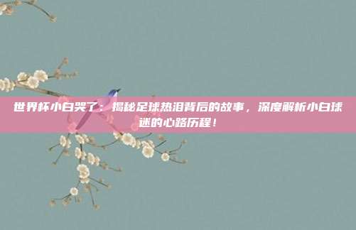世界杯小白哭了：揭秘足球热泪背后的故事，深度解析小白球迷的心路历程！