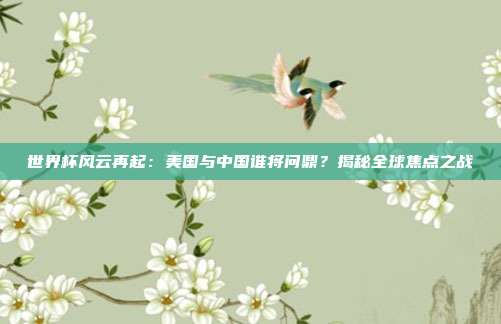 世界杯风云再起：美国与中国谁将问鼎？揭秘全球焦点之战