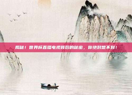 揭秘!世界杯直播电视背后的秘密,你绝对想不到!