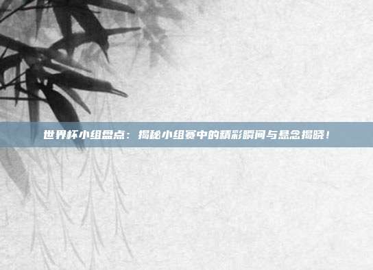 世界杯小组盘点：揭秘小组赛中的精彩瞬间与悬念揭晓！