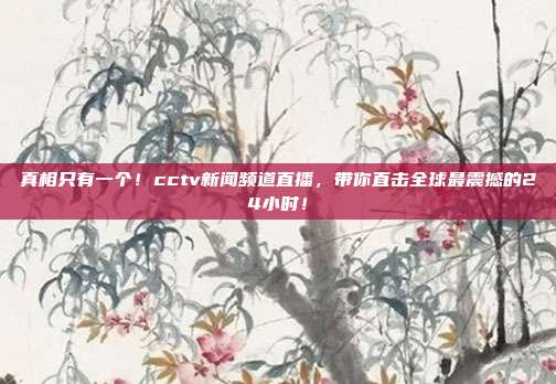 真相只有一个！cctv新闻频道直播，带你直击全球最震撼的24小时！