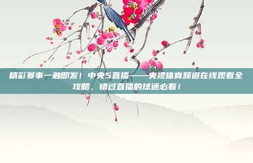 精彩赛事一触即发！中央5直播——央视体育频道在线观看全攻略，错过直播的球迷必看！