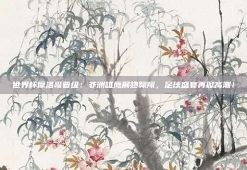 世界杯摩洛哥晋级：非洲雄鹰展翅翱翔，足球盛宴再掀高潮！