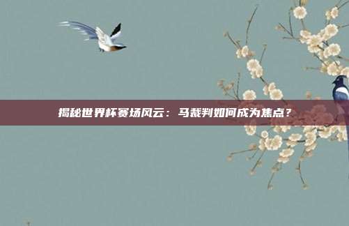 揭秘世界杯赛场风云:马裁判如何成为焦点?