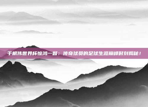 于根伟世界杯惊鸿一瞥：传奇球员的足球生涯巅峰时刻揭秘！