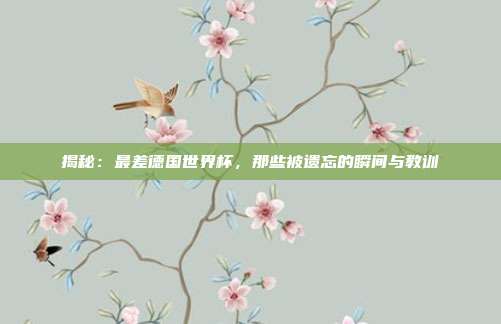 揭秘：最差德国世界杯，那些被遗忘的瞬间与教训