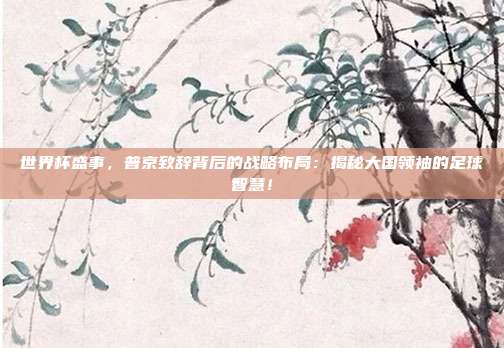 世界杯盛事,普京致辞背后的战略布局:揭秘大国领袖的足球智慧!