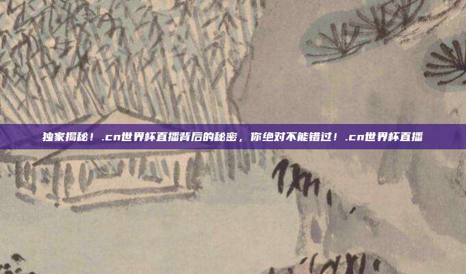 独家揭秘！.cn世界杯直播背后的秘密，你绝对不能错过！.cn世界杯直播