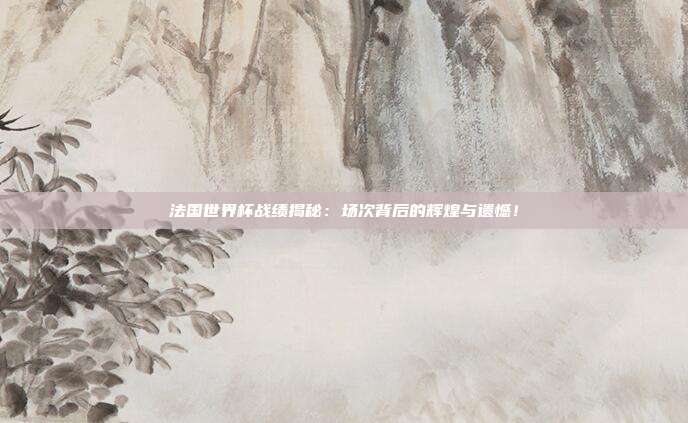 法国世界杯战绩揭秘:场次背后的辉煌与遗憾!