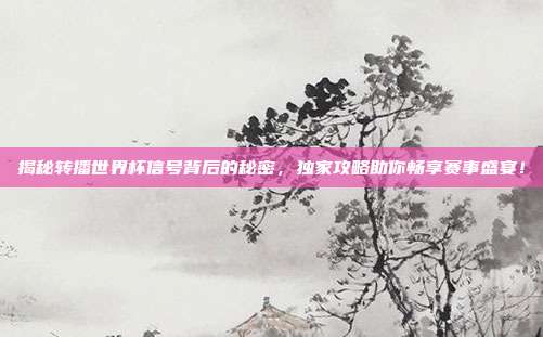 揭秘转播世界杯信号背后的秘密，独家攻略助你畅享赛事盛宴！