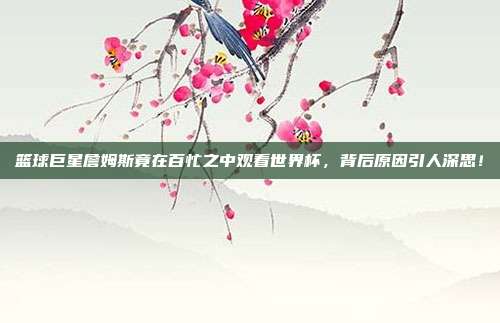 篮球巨星詹姆斯竟在百忙之中观看世界杯,背后原因引人深思!