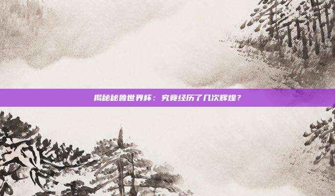 揭秘秘鲁世界杯：究竟经历了几次辉煌？