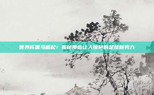 世界杯黑马崛起！揭秘那些让人惊艳的足球新势力