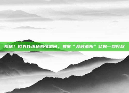 揭秘！世界杯现场激情瞬间，独家“及时战报”让你一网打尽