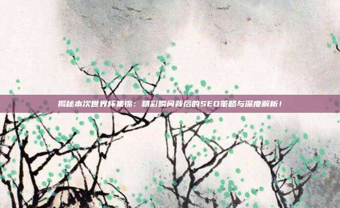 揭秘本次世界杯集锦：精彩瞬间背后的SEO策略与深度解析！