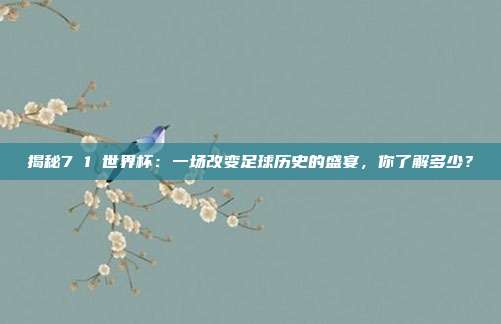 揭秘7 1 世界杯：一场改变足球历史的盛宴，你了解多少？