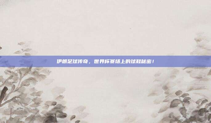 伊朗足球传奇，世界杯赛场上的球鞋秘密！