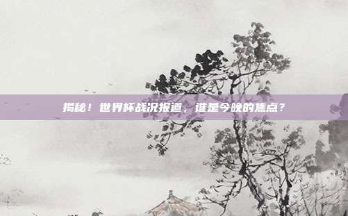 揭秘！世界杯战况报道，谁是今晚的焦点？