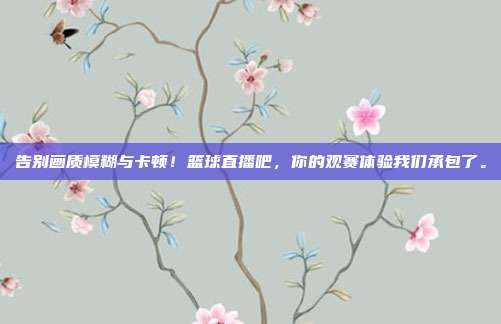 告别画质模糊与卡顿！篮球直播吧，你的观赛体验我们承包了。