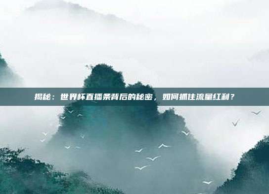 揭秘：世界杯直播条背后的秘密，如何抓住流量红利？
